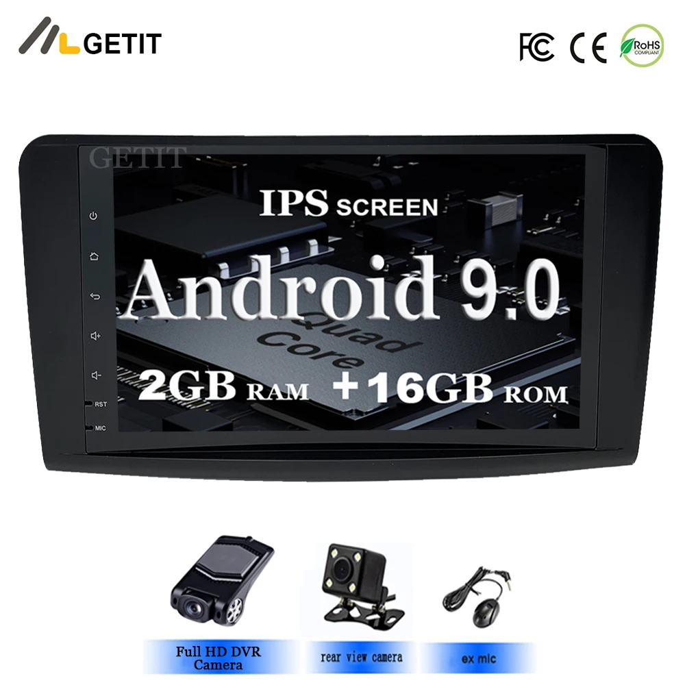 

IPS Screen Android 9.0 CAR multimedia player For Mercedes Benz GL ML CLASS W164 ML350 ML500 X164 GL320 GPS stereo radio GPS navi