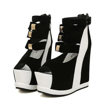 

Nice Female Shoes Women Shoes Size 25-61 Women Sandals Summer New Open Toe Fish Head Fashion Platform High Heels Wedge Sandals