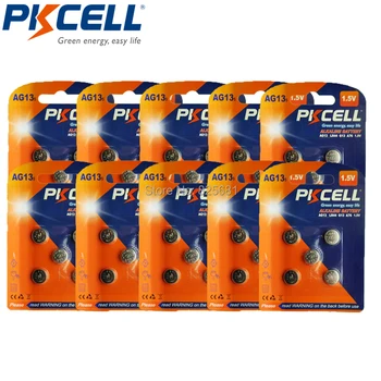 

50Pcs 10Card AG13 LR44 A76 G13 Alkaline Button Coin Battery AG13 Batteries 145mAh For Calculator Meter Watch
