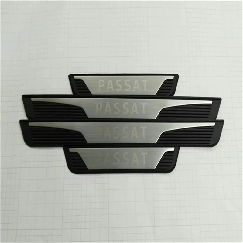 Нержавеющая сталь 4 шт. наружные дверные пороги для Volkswagen Passat B7 VW 2011 накладка