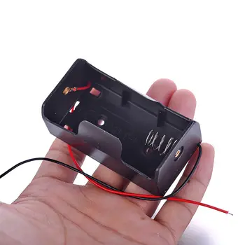 

New DIY Storage Box Holder Case 1 Slots D Size 1.5V Battery Holder Cell with Wires