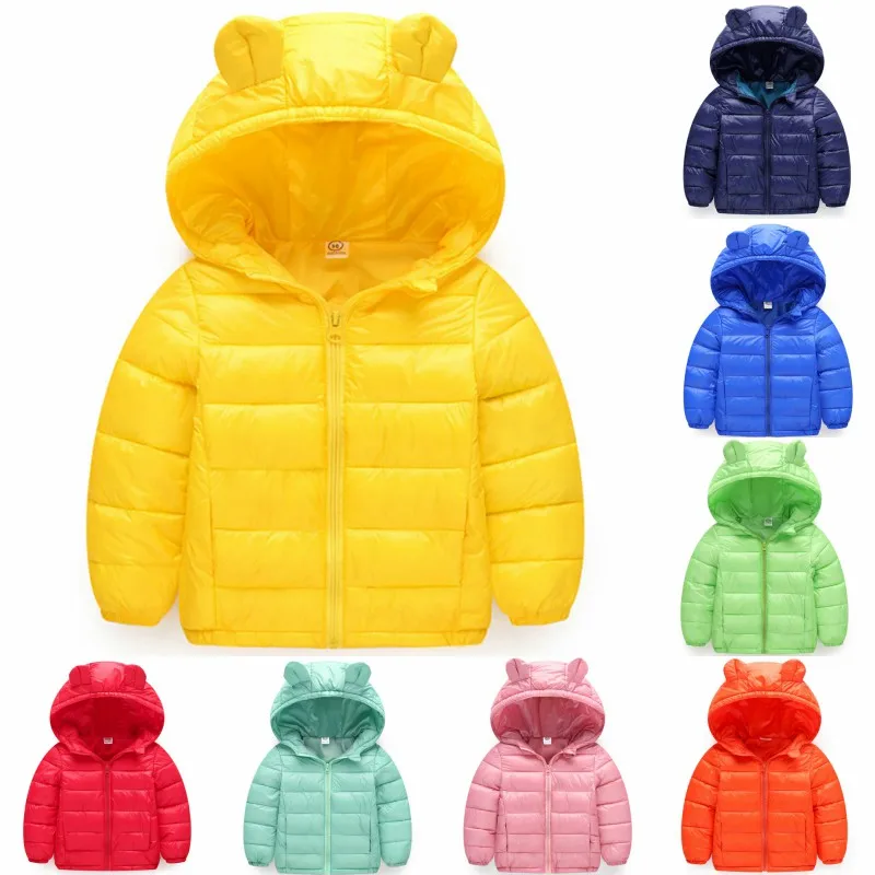 

Girls Winter Jacket 2019 Autumn and Winter Warm Parker Coat Girls Coat Boys Parker Coat Children Hooded Children's Clothing