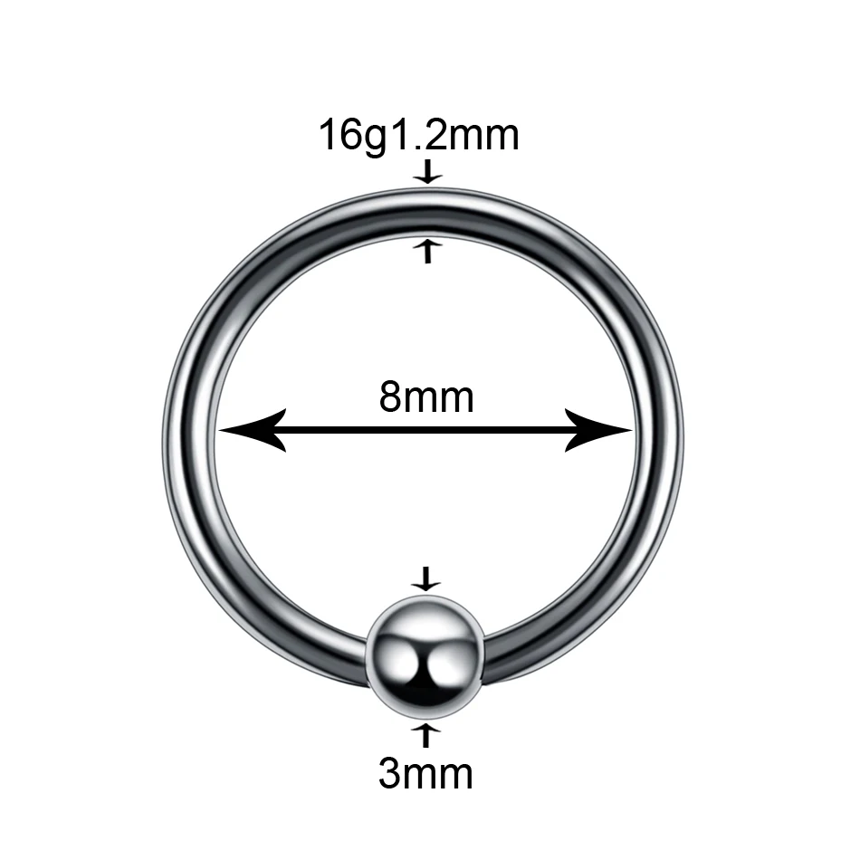 1 шт. стальные сегментные кольца нос Ушная перегородка обруч ухо Tragus Cartliage пирсинг Orelha спираль губы Лабрет язык ювелирные изделия кольцо для пирсинга - Окраска металла: CBR 1.2x8x3mm