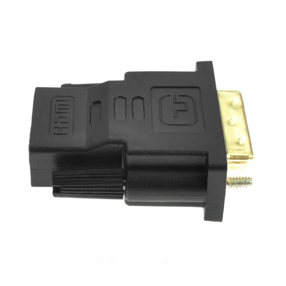 

New 2 Pcs/Set 24+1 Pin DVI-D Male To HDMI Female 19 Pins Adapter HD HDTV Monitor Display Converter DOM668