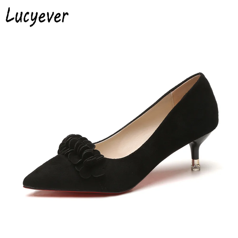 Lucyever/женские туфли лодочки обувь на высоком каблуке лаконичные модельные из