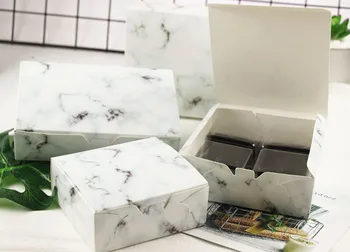 

200pcs 80 grams of marble pattern Egg-Yolk Puff snow Niang Egg Tart moon cake box box of snacks packing box