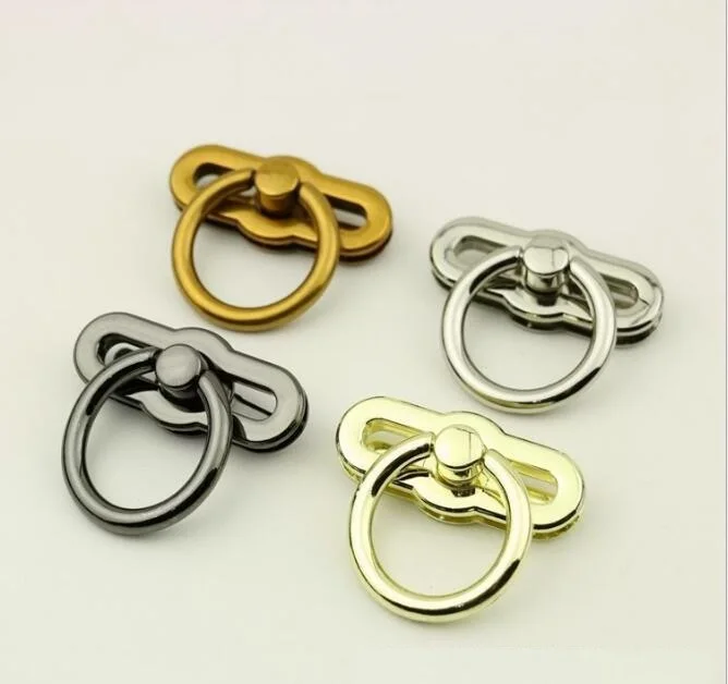 (10 PCS/lot) Bag Handbag Hardware Ring Metal Rotating Decorative Buckle