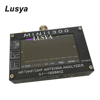 

Mini1300 4.3inch Touch Screen TFT LCD 0.1-1300MHz HF VHF UHF ANT SWR Antenna Analyzer Meter inner Battery Mini600 Upgrade l3-003