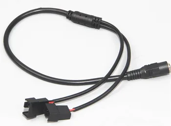 

Free shipping DC 5.5*2.1 mm Female to Dual 3Pin / 4Pin PWM Fan Adapter Power Cable High quality