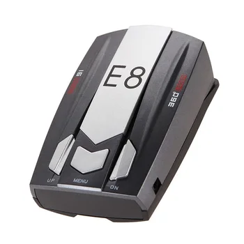 

Radar Detector For Car E8 Electronic Dog 360 Degree Speed Early English/Russian Full-Screen Car Detectors