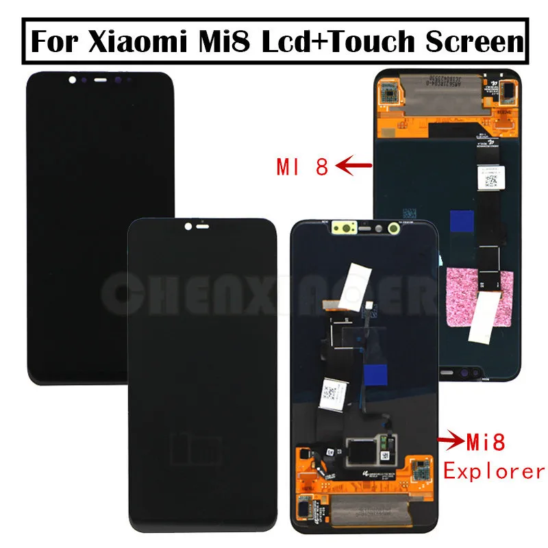 

2018 New! Supor Amoled LCD Screen For Xiaomi Mi 8/MI 8 Explorer LCD Display Digitizer Touch Screen Replacement Phone Parts