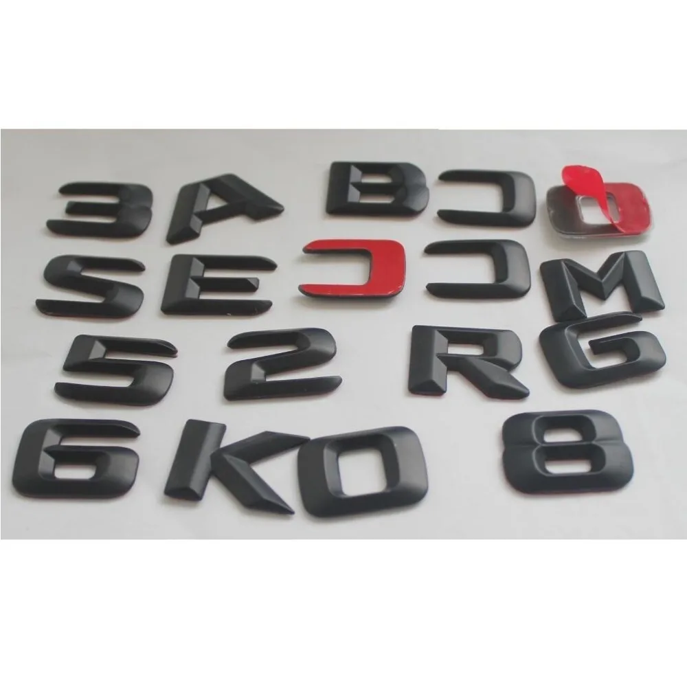 

Matt Black Trunk Letters Emblems Badges for Mercedes Benz AMG W176 W177 W204 W205 W221 W222 W212 W213 X117 X253 W166 W164