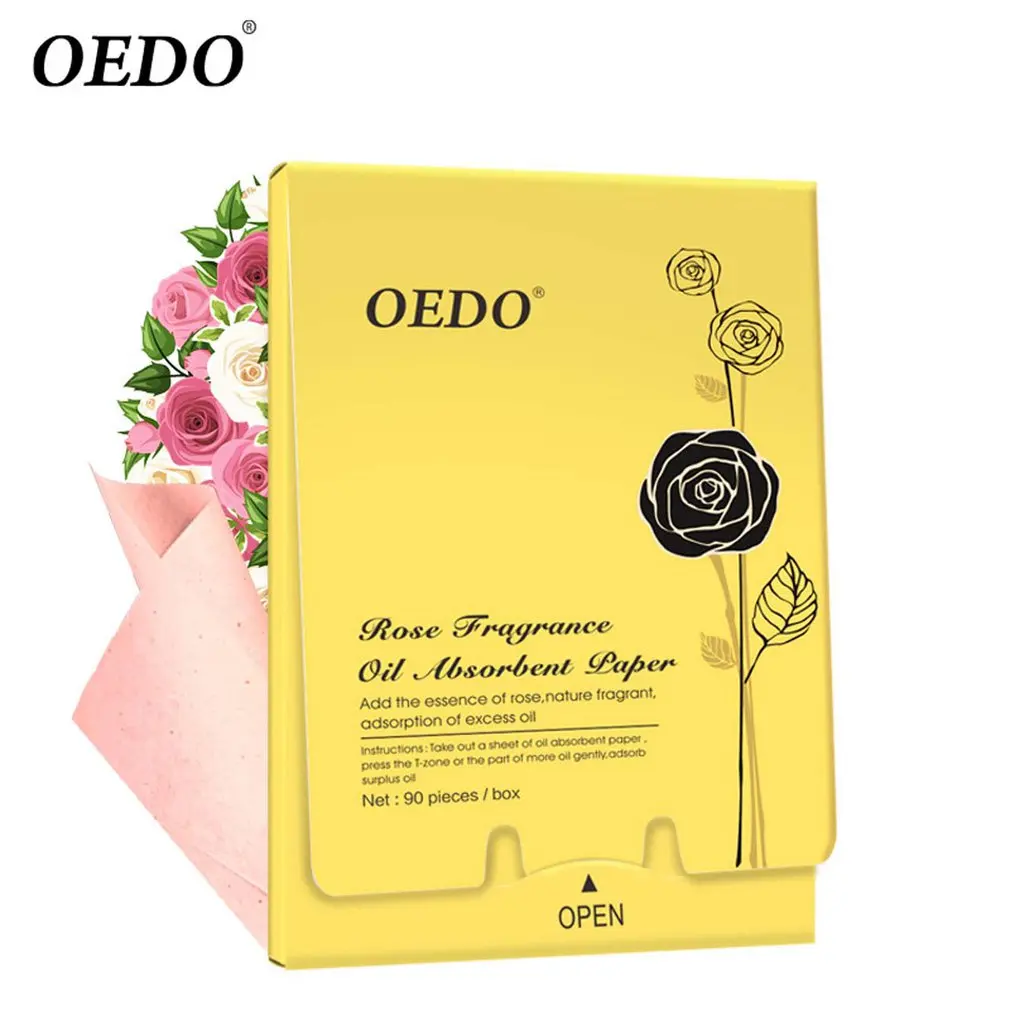 90 шт./кор. oedo Роза ароматный абсорбция масла бумага для лица