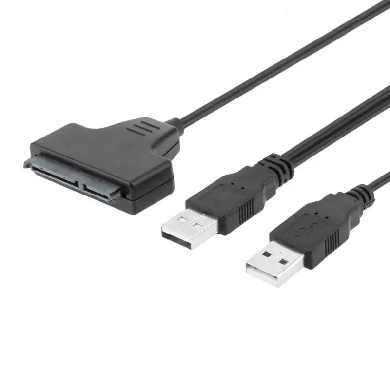 Кабель-Переходник USB 2 0 SATA 7 + 15pin для жесткого диска 5 дюйма ноутбука компьютера |
