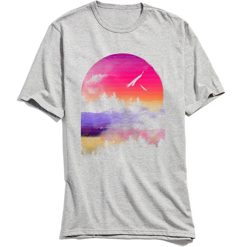 The Dawn Round Neck Tshirts Autumn Tops T Shirt Short Sleeve Rife Pure Cotton Fashionable T Shirt Gift Mens Drop Shipping The Dawn grey