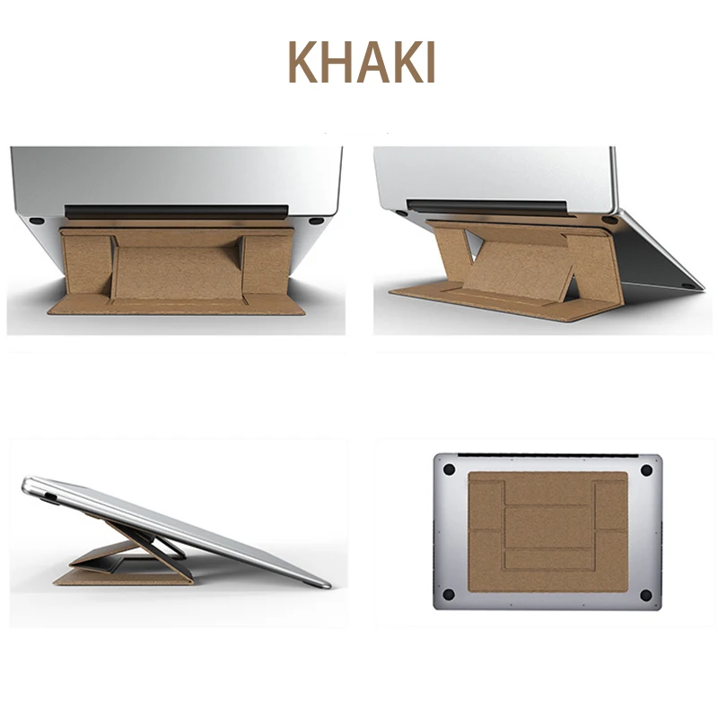 Fold Portable Laptop Stand View Angle/Height Adjustable Pad Adhesive Bracket Invisible Magnetic Holder for Ipad Macbook Notebook