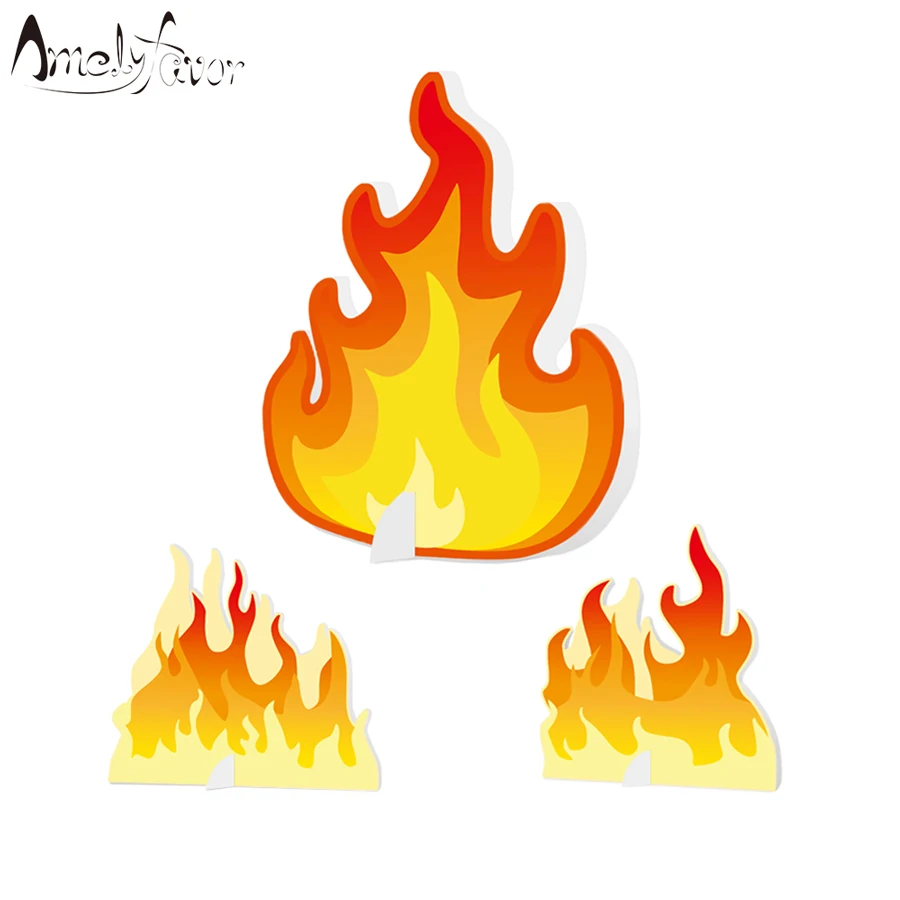 Fire Party Table Decoration Flame Table Centerpiece Kids Birthday