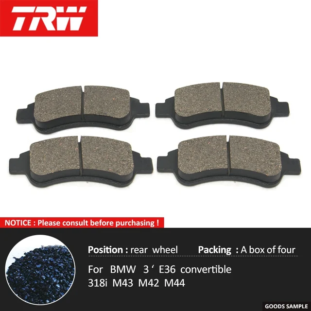 4pieces/set TRW front/Rear Car Brake Pads/Brake piece For BMW 3 series