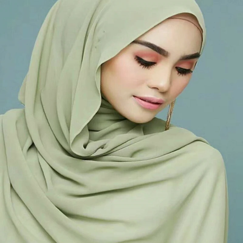 

40 Colors 70*180Cm Fashion Maxi Scarves Plain Elastic Jersey Hijab Solid Stretchy Headwear Wrap Neck Foulards Muslim Sjaal Snood