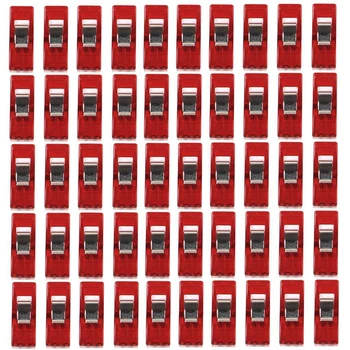 

DIY Patchwork 50 Pcs/Set Plastic Wonder Clothing Clips Holder For Fabric Quilting Craft Sewing Knitting Garment Clips