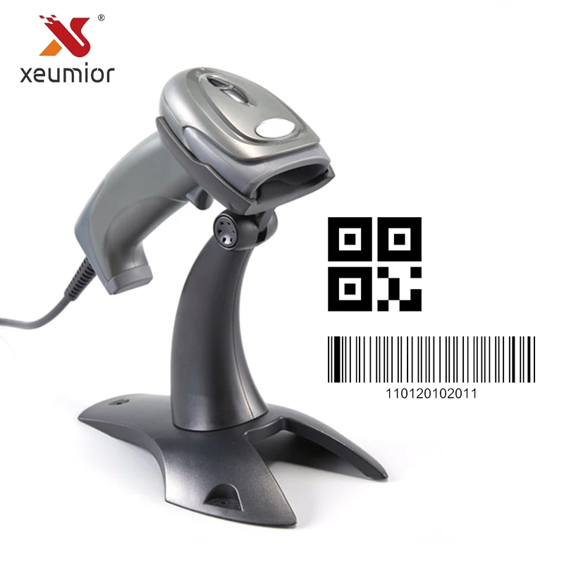 

Xeumior Handheld Wired 2D Barcode Scanner Reader Inventory Bar Code USB for POS System Machine