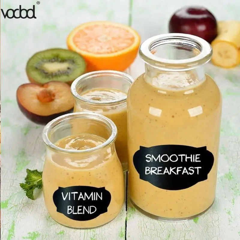 

88Pcs Chalkboard Label Stickers Kitchen Bottle Jars Organizer Black Board Blackboard Tag Pegatinas with Pen School Office Supply