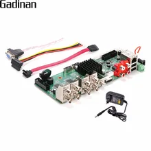 GADINAN Original CCTV H.264 Network Video Recorder 8 Channel AHD 4MP,CVI,TVI ,CVBS,HDMI,5 in 1 Hybrid NVR DVR BORAD with Adapter