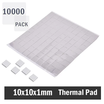 

10000Pcs 10x10x1mm Silicone Thermal Pad Heatsink Conductive Insulation Paste For IC GUP Cooling