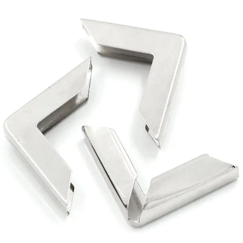 

Metal Iron Alloy Book Scrapbooking Albums Menus Folders Corner Protectors Silver Color 30mm x 43mm(1 1/8"x1 6/8"), 100 PCs/Pack