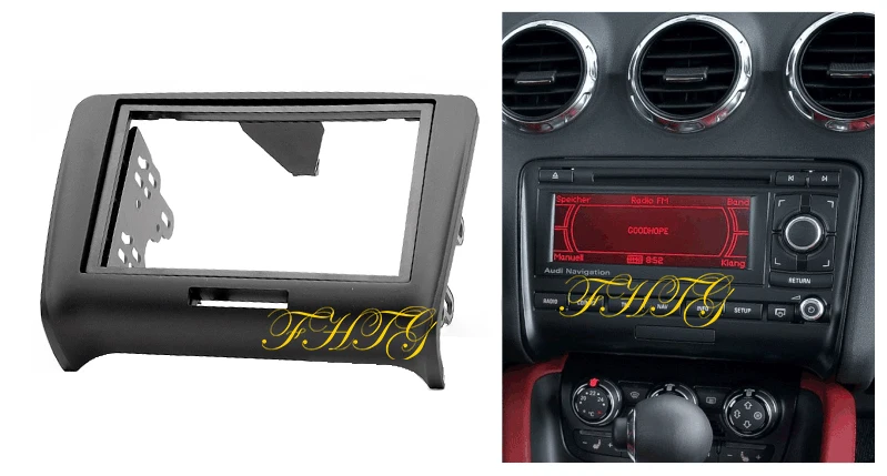 Автомобильная Радио фасции, Dash комплект подходит для 2000+ AUDI TT, двойной Din автомобиля аудио рамка