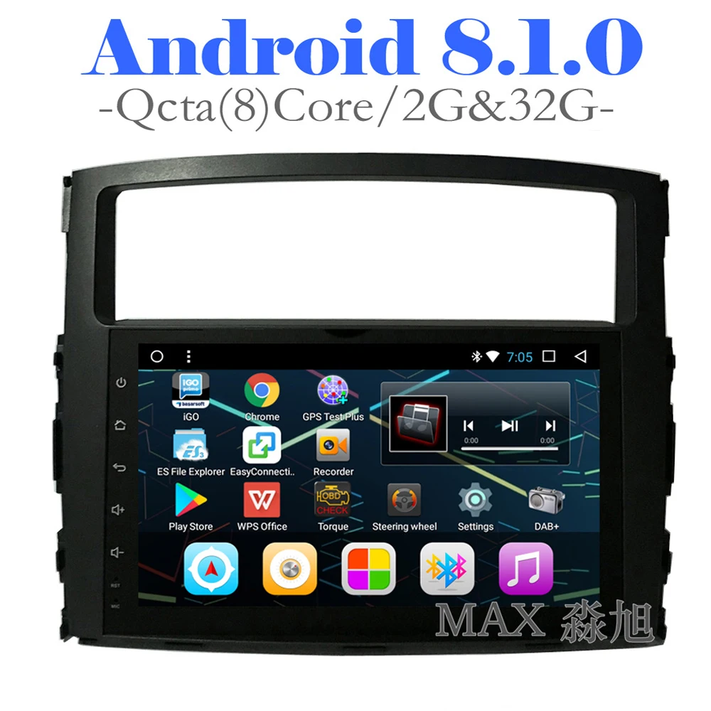 Максимальная GPS навигационная система 2G RAM 32G ROM Android 8.1.0 автомобильный DVD для Mitsubishi