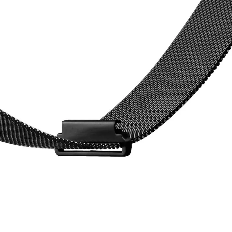 Нержавеющая сталь Milanese Loop Металла Смарт-часы ремешок для галечный время круглые часы magetic Синтетическое закрытие волос Миланского группа спортивный ремешок