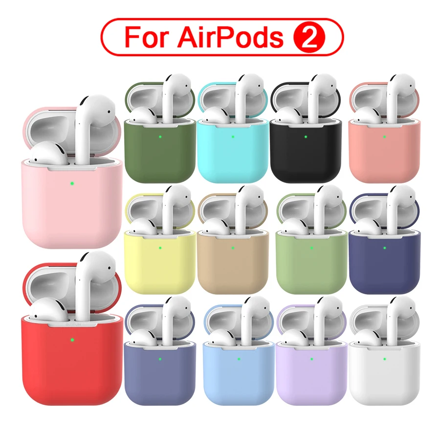 Силиконовый чехол для AirPods 2 Bluetooth наушники беспроводные наушники для Apple AirPods защитный чехол s Чехол Для Air Pods 2 Airpod2