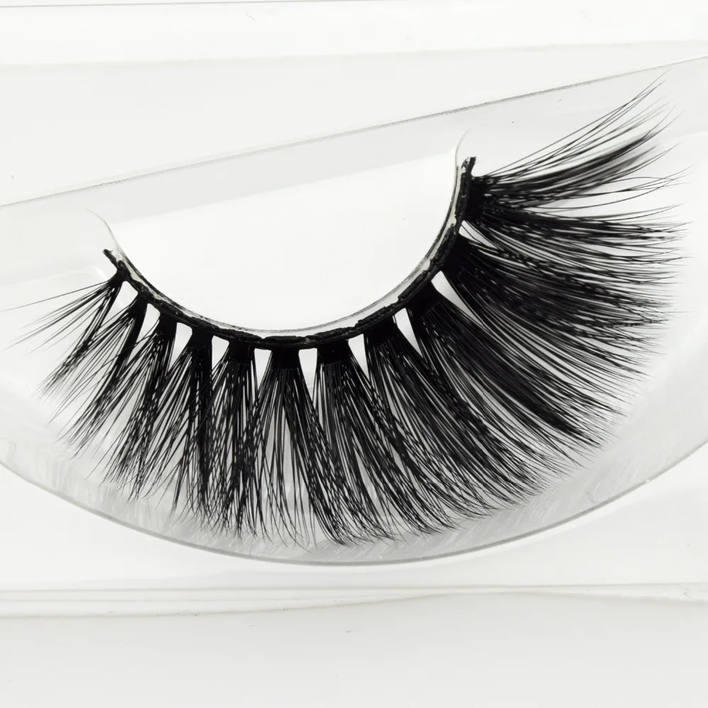 

3D Silk Eyelashes Thick Silk Individual Eyelash Extensions For Makeup Black Fake Eye Lashes 100% Handmade 1 Pair Silk-D27