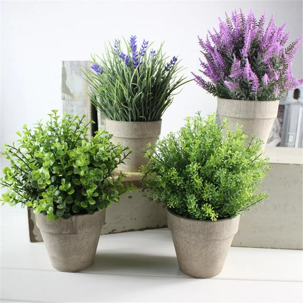 

Simulation Artificial Small Potted Green Creative Ornaments Leaf Leaves Office DIY Plant Leaf Living Room Balcony Home Decor