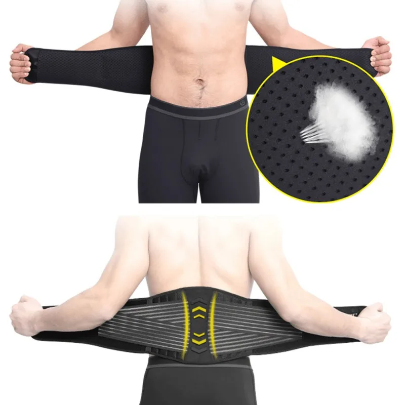 Неопрен двойной тянуть поясничного Регулируемый Поддержка нижней части спины ремень скобы боль рельеф спортивная защита талии новый