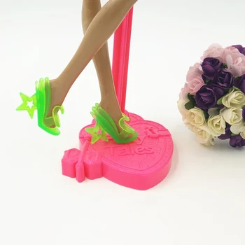 

100Pairs/Lot 4Colors Monster Doll Accessories Plastic Doll Shoes Monster