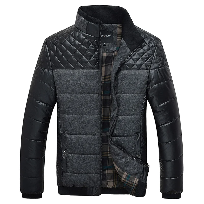 

Men's Jackets and Coats Patchwork Designer Jackets Men Outerwear Winter Fashion Male Clothing Wholesale cotton padded clothes