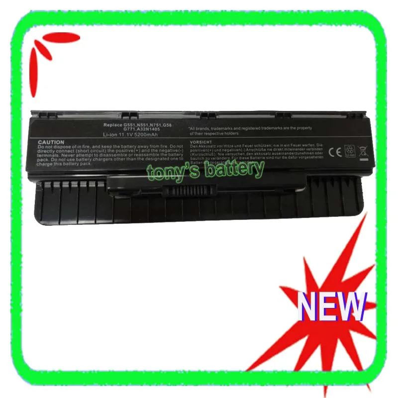 6 Cell A32N1405 Аккумулятор для ноутбука ASUS N551 N751 G551 G771 N551JK G551J G58JK G551JK G551JM G771JK G771JM