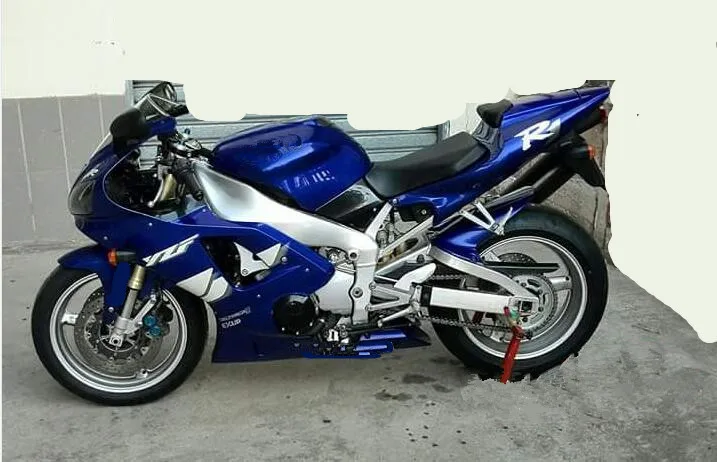 

Custom Motorcycle Fairing kit for YAMAHA YZFR1 98 99 YZF R1 YZF1000 1998 1999 ABS Blue white Fairings set+Gifts YG28