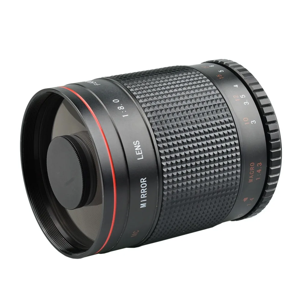 Руководство 500 мм F8 телефото объектив зеркала с T2 переходное кольцо для Canon 80D 77D 70D