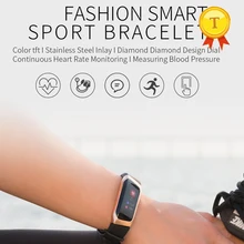 Большой Цвет touch Экран сердечного ритма крови Давление монитор Смарт браслет шагомер спортивные Фитнес калорий браслет для IOS/Android