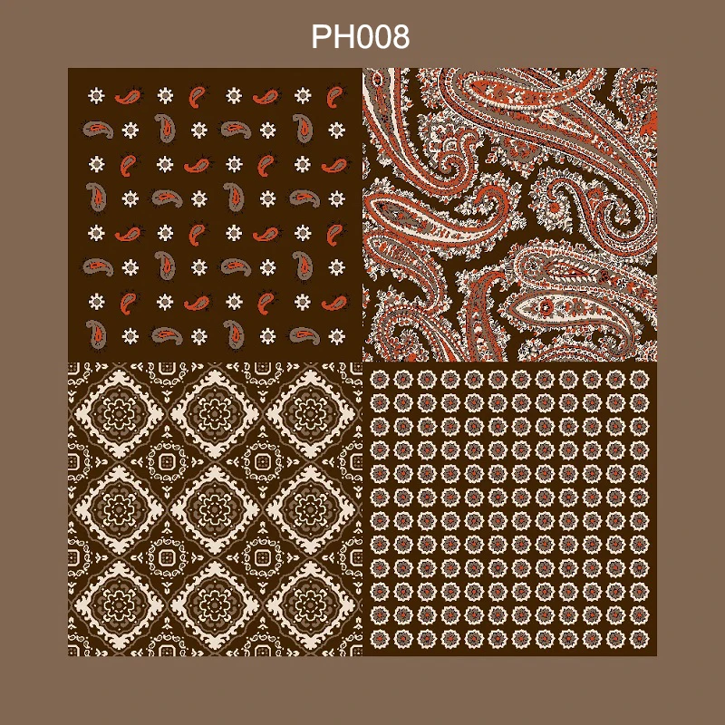 Портной Смит Роскошные 33X33 см большой платок Пейсли Цветочный горошек карманные квадраты из микрофибры трафаретной печати мужские носовые платки