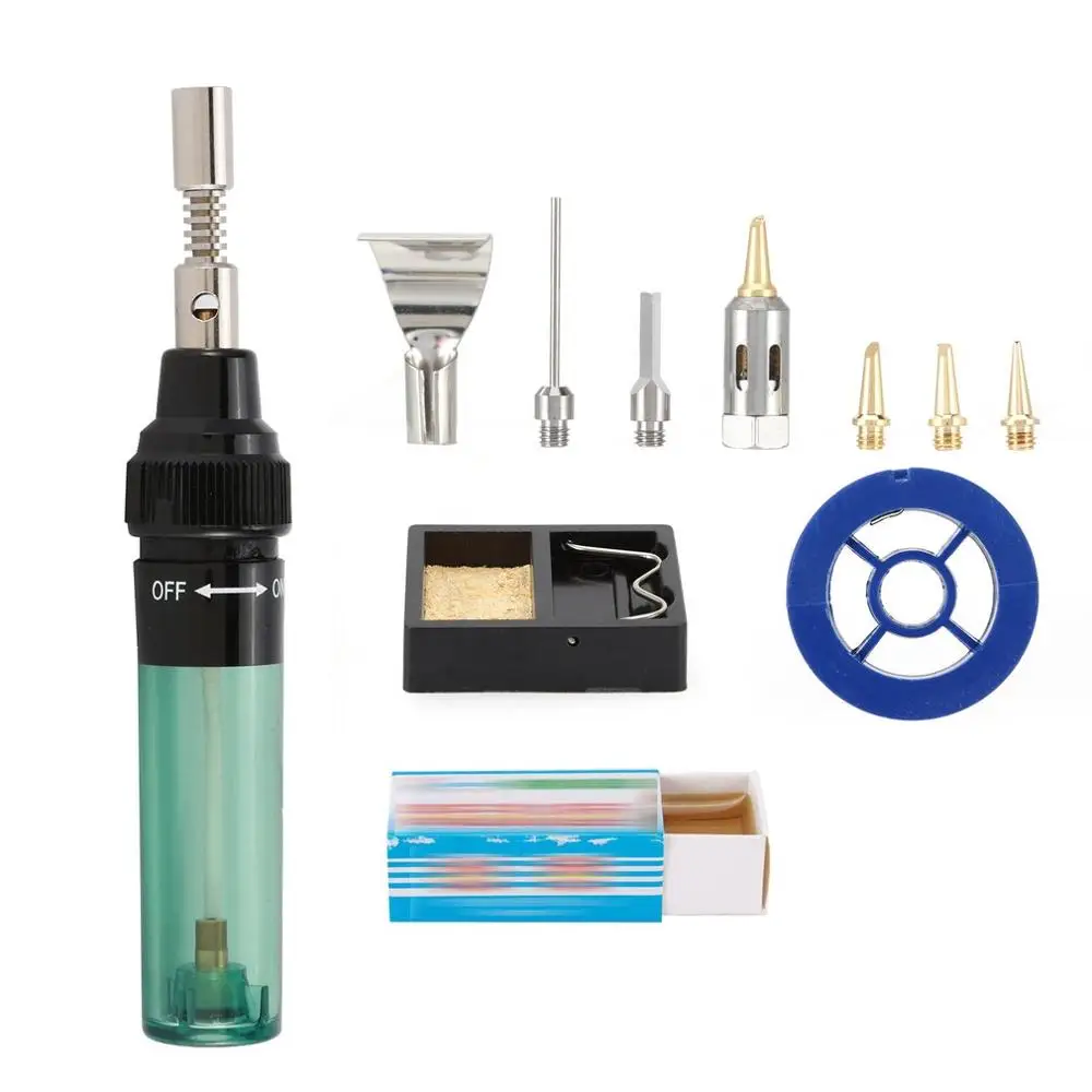 

Gas Soldering Iron Tool Set 8ML Portable Butane Gas Electric Soldering Iron Red Yellow Blue Green