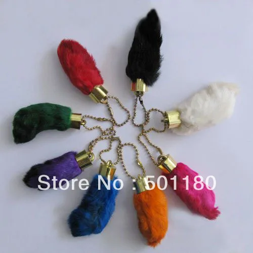 rabbit foot keychain