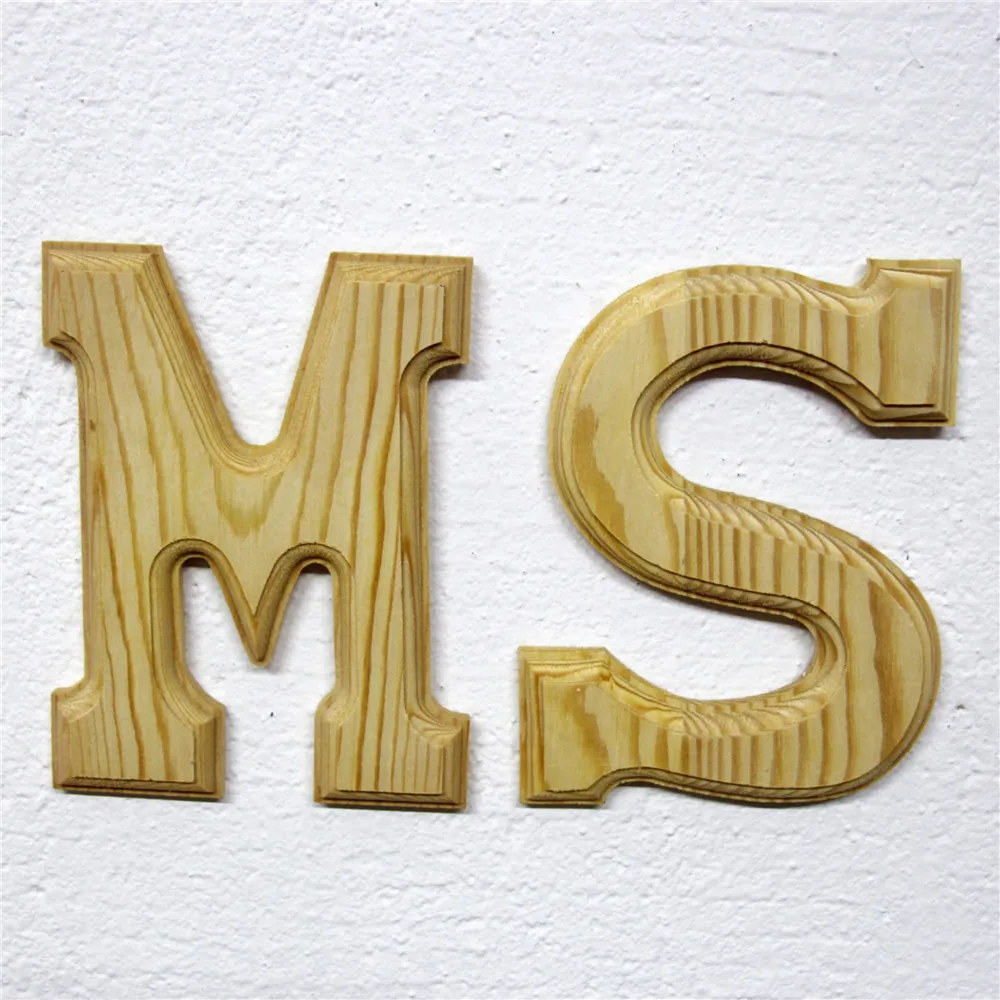 

Height 15 cm Hot sale 26 Freestanding Wood Wooden Letters White Alphabet Wedding Party Home Decorations Having a wood smell