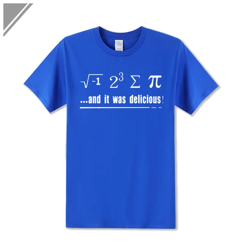 Летние платья модные Забавные футболки для мужчин математическая формула повседневные футболки с коротким рукавом с принтом математики Большие размеры - Цвет: Bao Blue