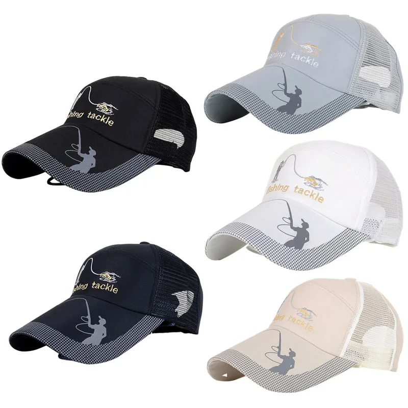 

VSRRWL New Mesh Cap Adjustable Sports Sun Visor Hat Unisex fishing Multifunction Cap