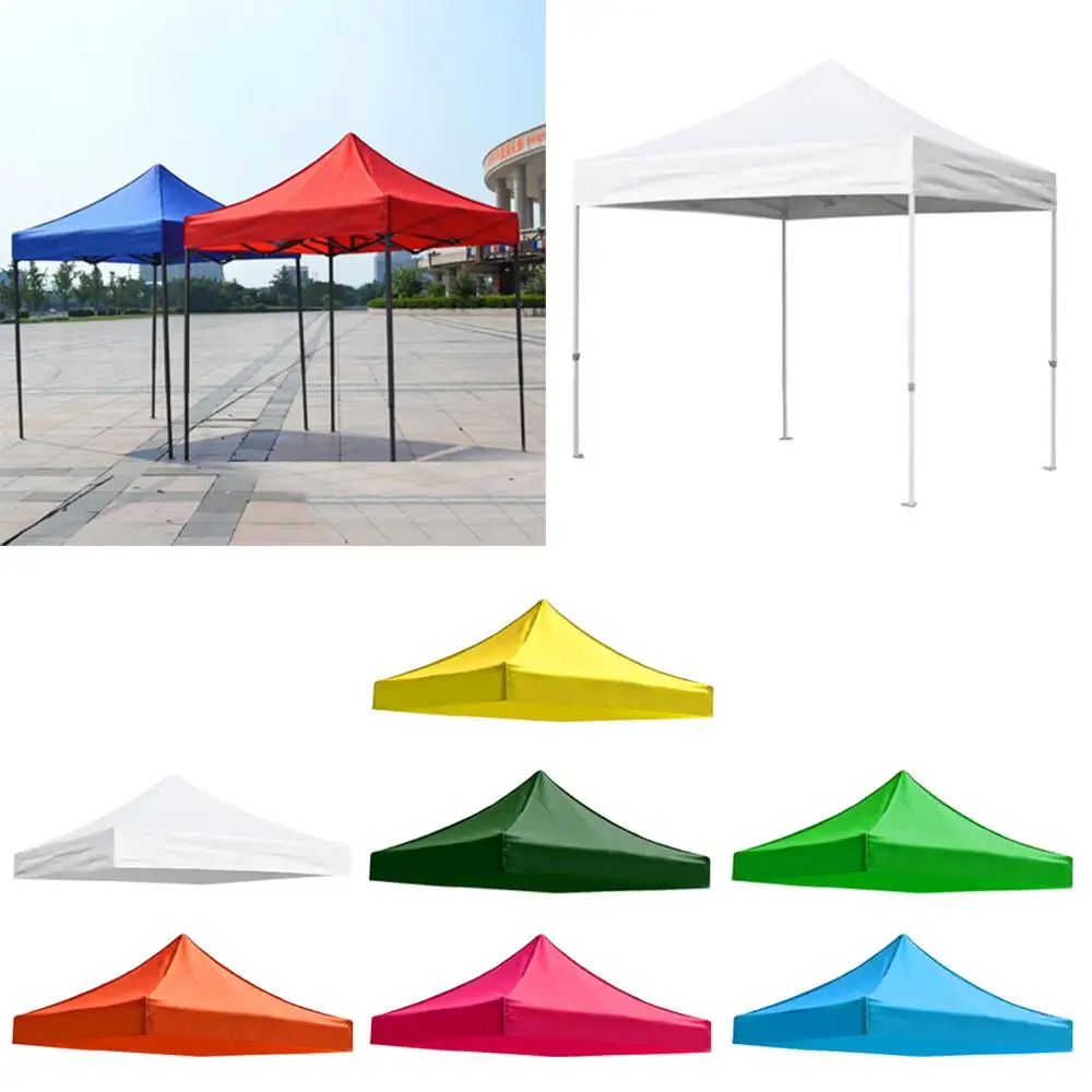 

Square Canopy Gazebo Top Sun Shelter Shade Waterproof UV Protection Double Line Sewing Tent Replacement for Summer Backyard