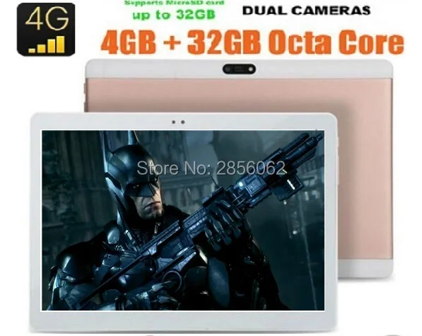 4G Phone Call Tablet 10 inch Octa Core Android 6.0 1920x1200 8.MP Dual Camera FM GPS Bluetooth Phablet 4GB 64GB tablet pc 10.1